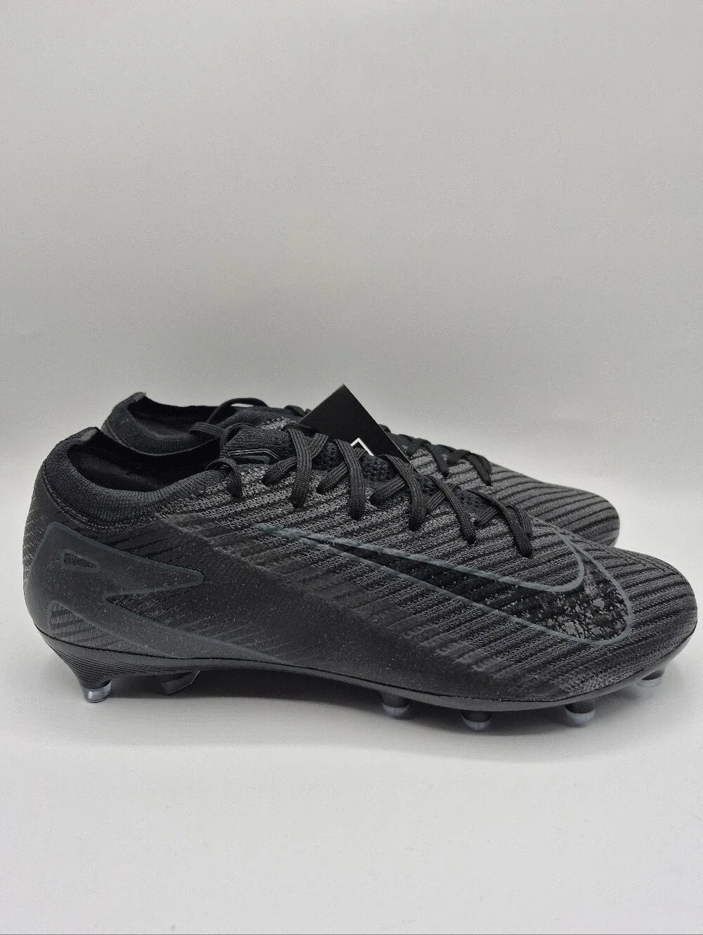 Nike Mercurial Vapor 16 ELITE AG Triple Black Mens 9 Soccer Cleats Boots New